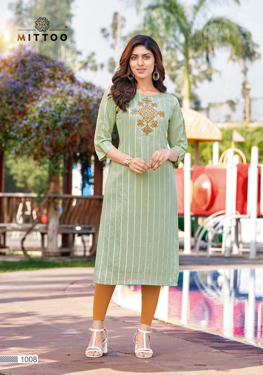 Mittoo Naaz Latest Designer Party Wear Pure Cotton Designer Kurti Collection